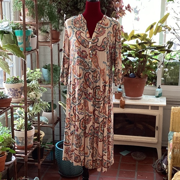 Paisley Print Midi Dress - Picture 1 of 12